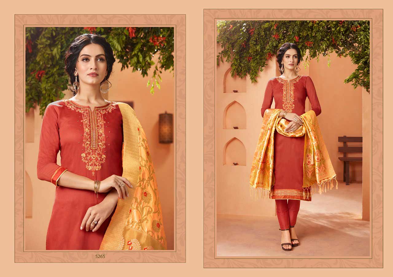 Virasat Vol-4 Kessi Fabrics Design Silk Dress Materials Virasat Vol-4 Kessi Fabrics Design Silk Dress Materials